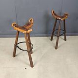 Mid century brutalist bar stools - set of 8, 1960s
