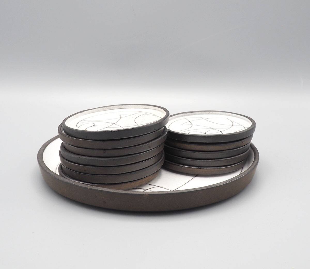 Carasso Cake Serving Set from Cor Unum, 1960s, Set of 13