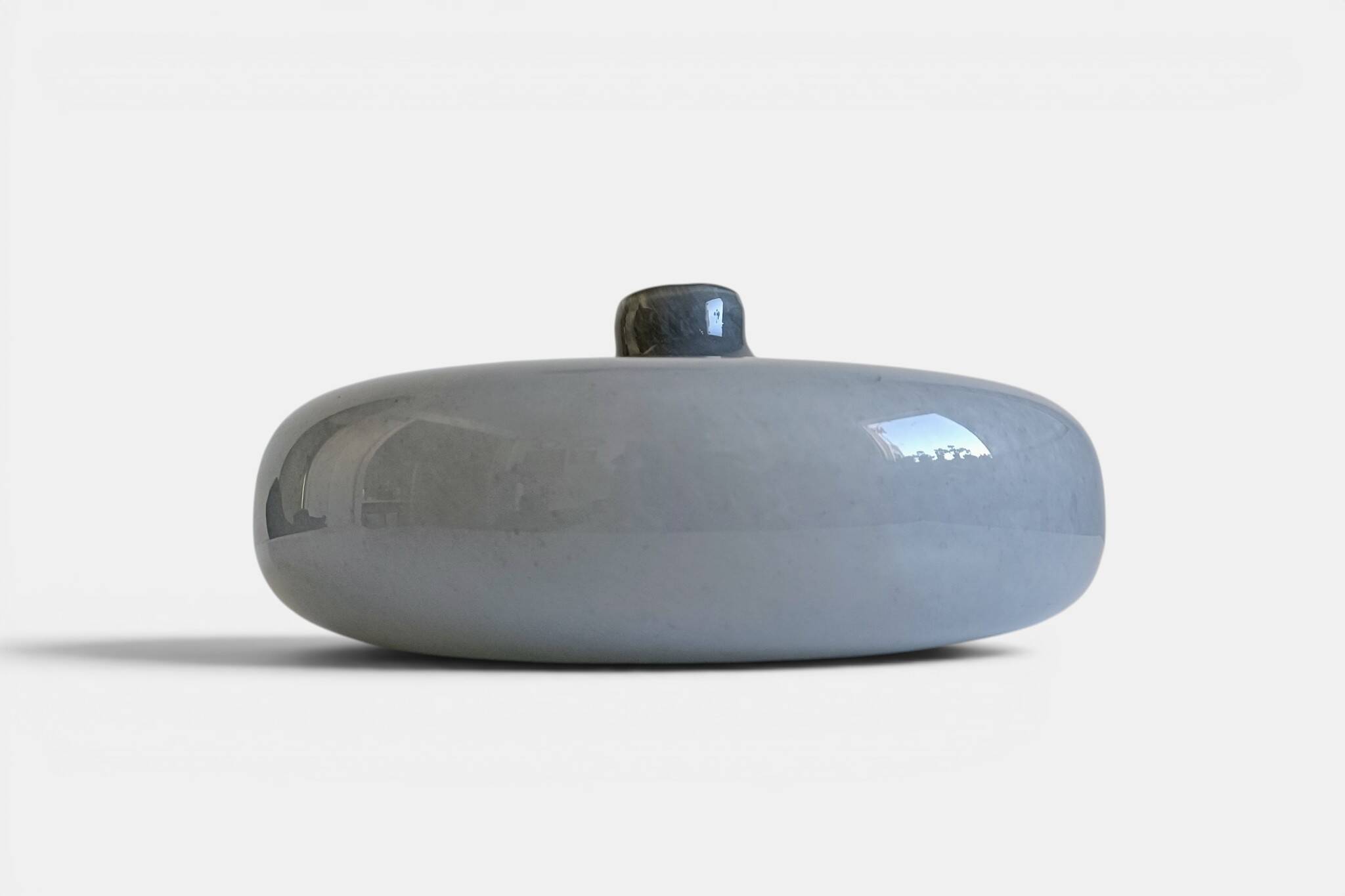Vase en verre fumé Murano italien moderne / minimaliste, Italie, années 1970