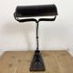 Vintage German Black Bank Lamp, 1930s