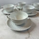 Set of 6 porcelain cups and saucers F. Chauvigny