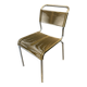 Scoubidou chair or vintage 1960s khaki green chrome spaghetti chair