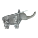 Elephant ashtray in Murano glass and silver piece, Italy, 1970s