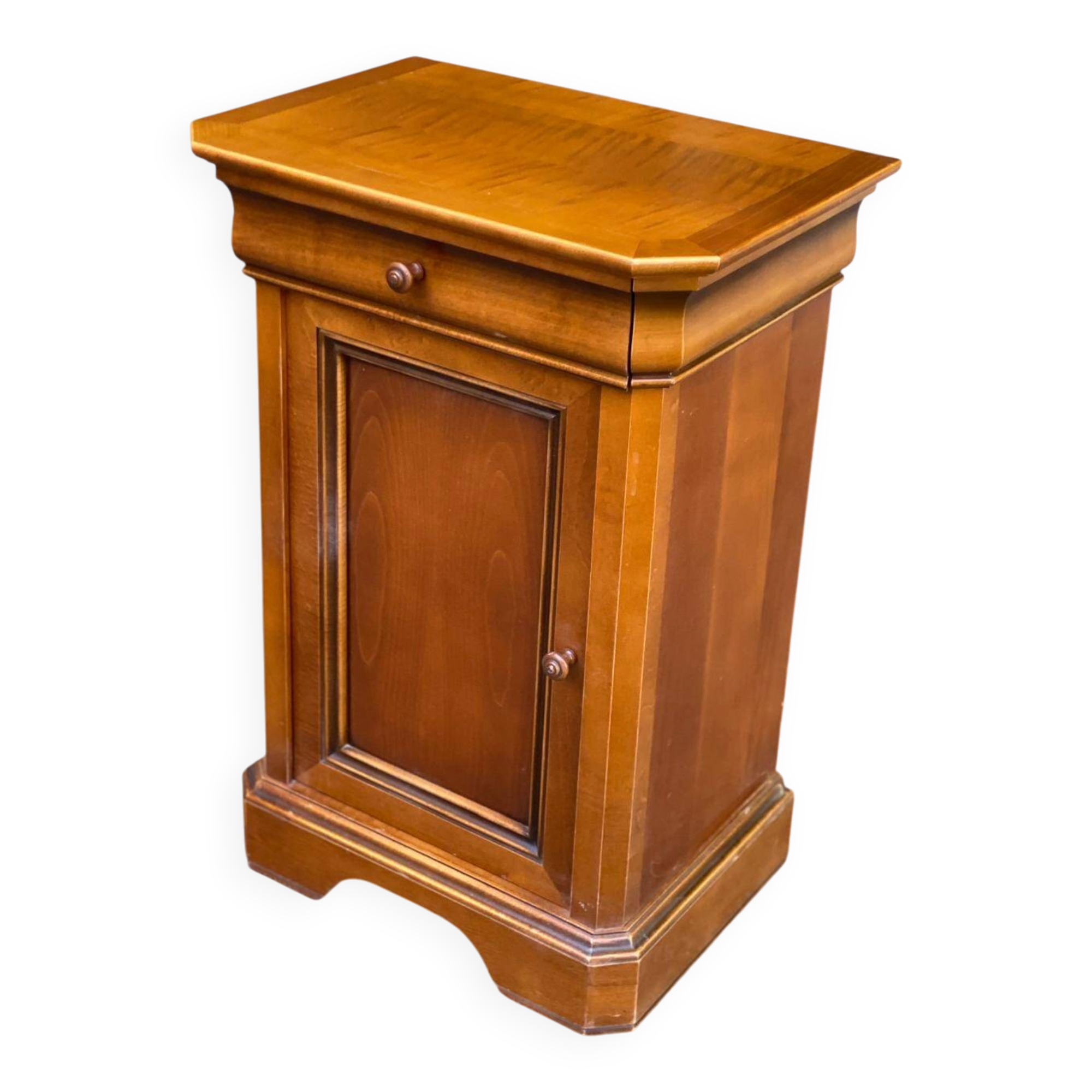 Louis Philippe bedside table in solid wood Novostyle 1970