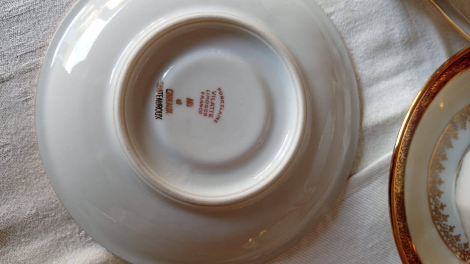 Vilatte Limoges Porcelain Coffee Service 13 Pieces, 11 People 1950