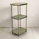 Vintage 50's brass and melamine marble imitation side table