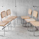 Set of 6 chairs Cesca B32 by Marcel Breuer