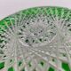 Saladier en cristal vert, première partie du XX ème siècle