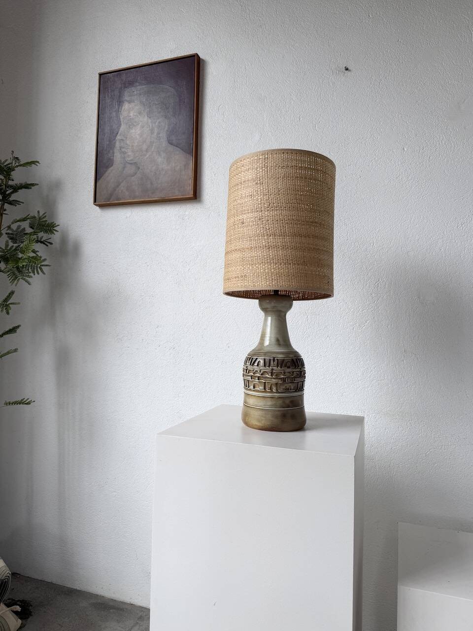 Ceramic table lamp by Marius Bessone