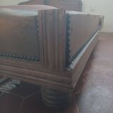 Leather sofa/bed