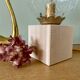 Vintage glass globe table lamp and wooden foot
