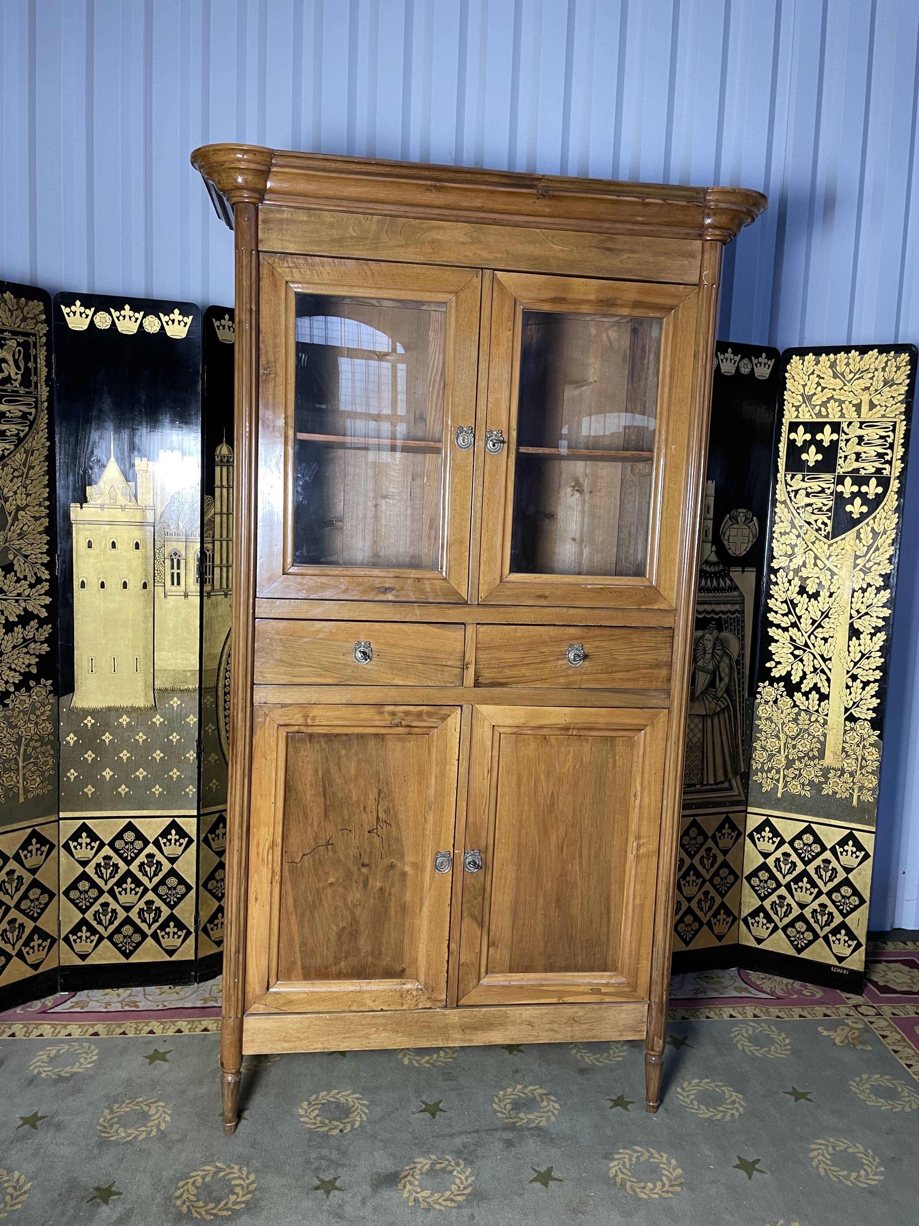 Louis XVI period buffet in restored blond walnut 18th