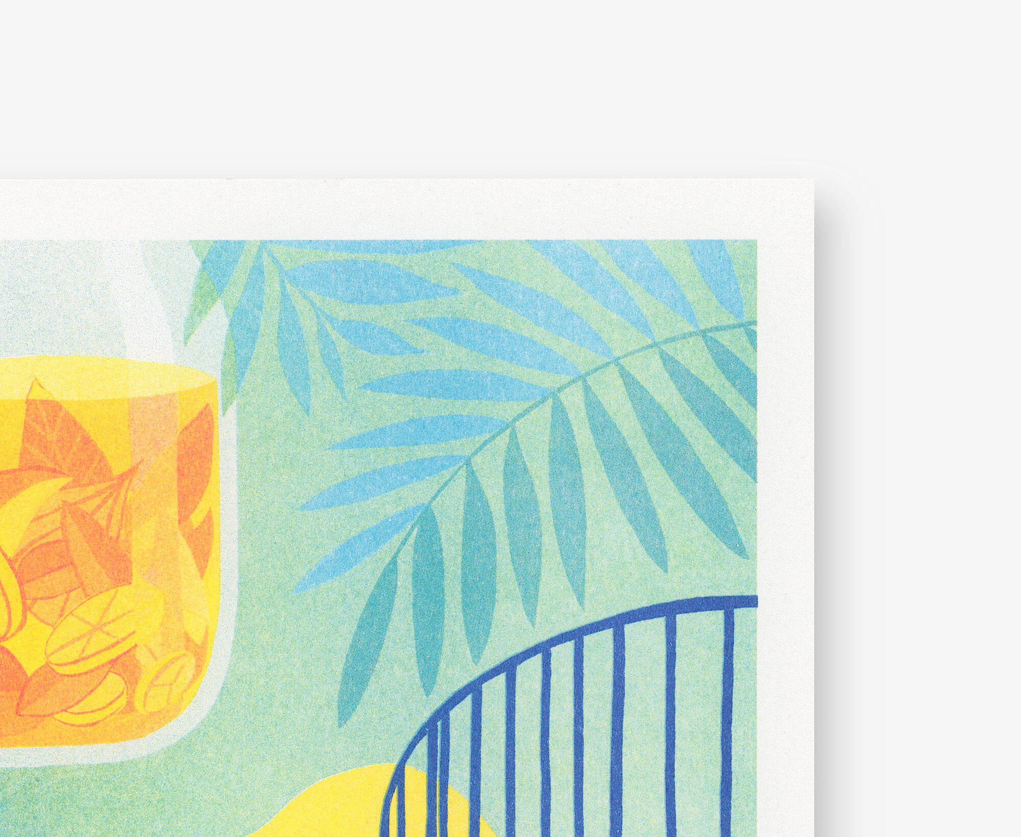 Illustration A5, lemon, in risography