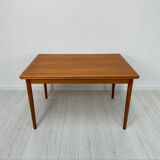 1960s Large Vintage Minimalistic Teak Extendable Dining Table
