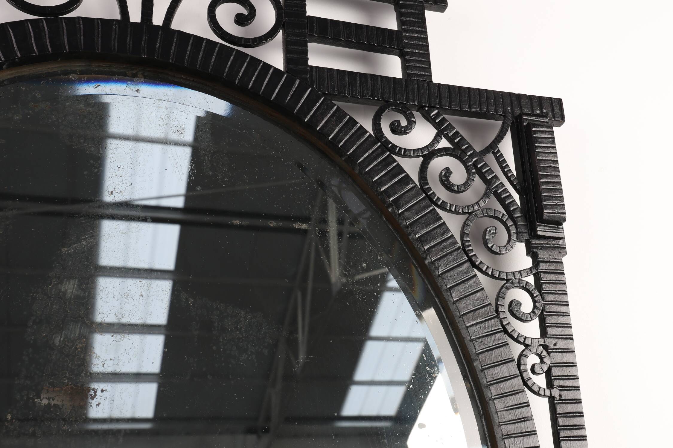 Art Deco Wrought Iron Mirror, France, 1925