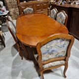 Cherry wood table and chairs set