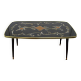 Large coffee table 1960s Rococo style with tapered legs.