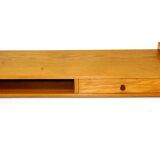 Oak wall console, suede, 1960