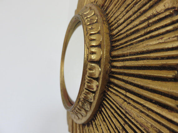 Sun mirror 60s 70s 25x25cm