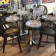 Smoky glass liftable round table