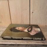 Portrait huile sur panneau