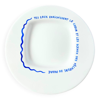 Poetic ceramic plate