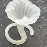 Corolla vase in antique frosted glass