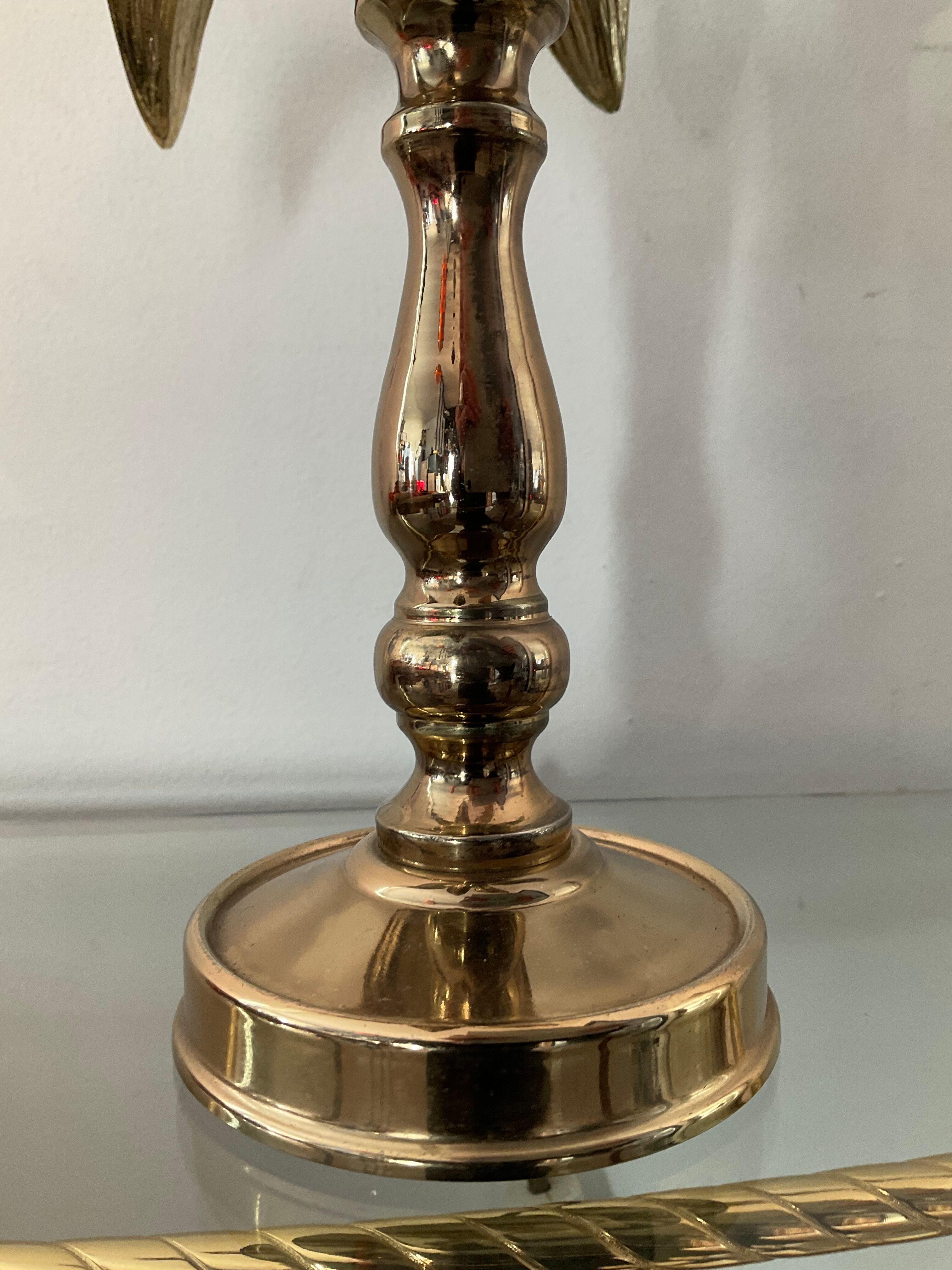 Golden palm lamp from the 70s