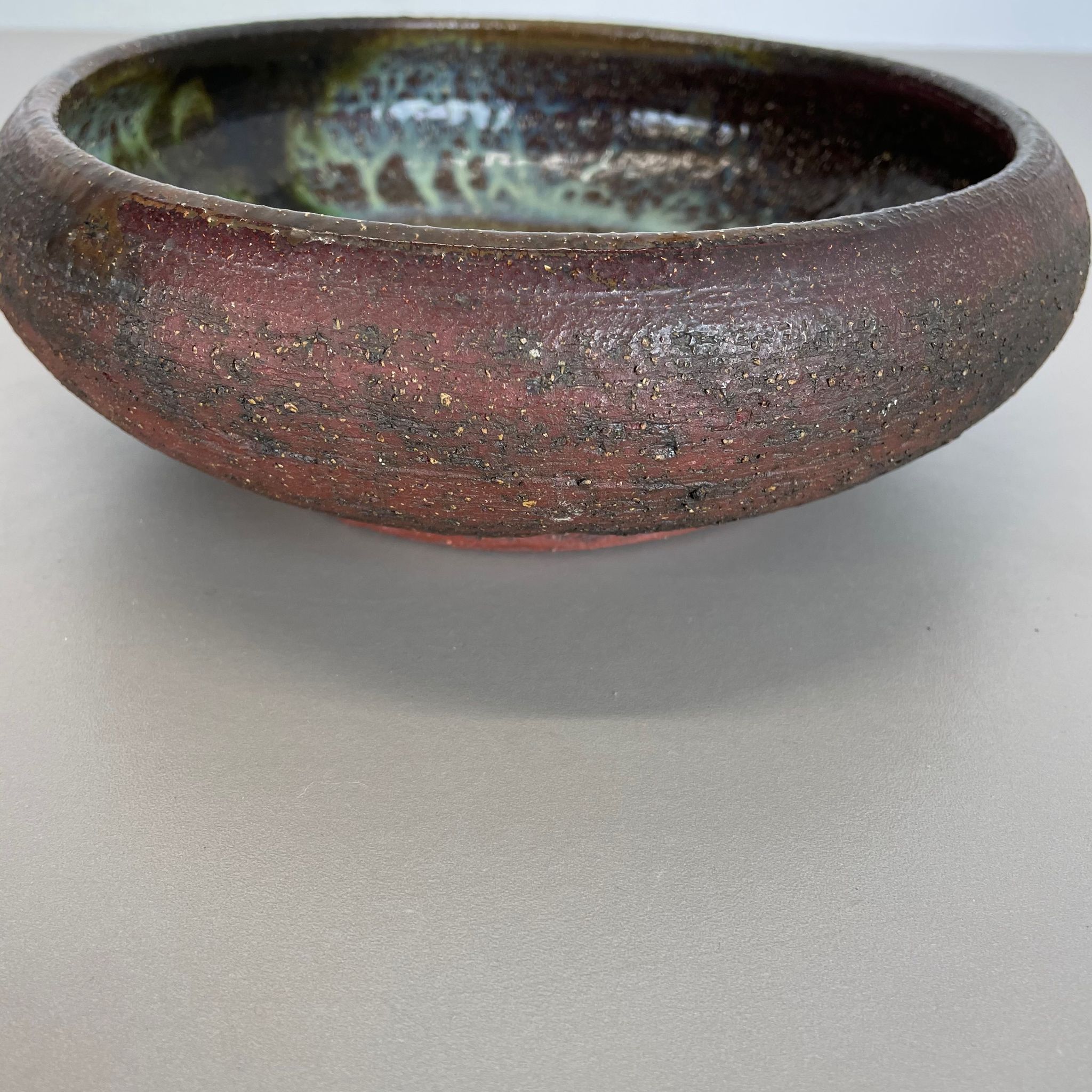 Ceramic studio pottery bowl shell element by gerhard liebenthron, germany, 1970s
