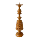 Carved wooden candle holder