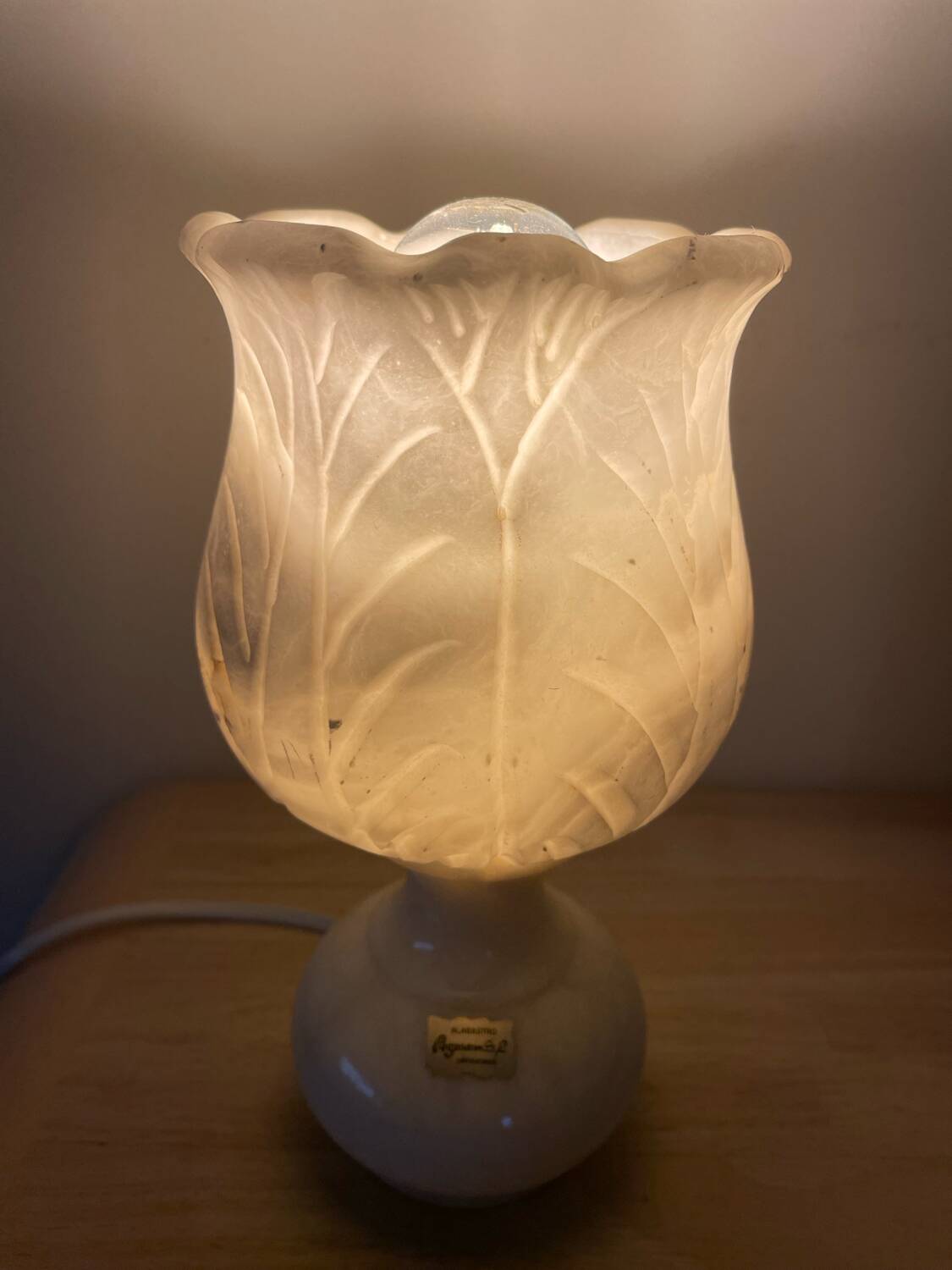 Alabaster table lamp