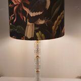 Table lamp with a crystal base