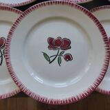 6 assiettes plates vintage de Badonviller 200825