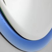 Vintage mirror 70s Crystal Blue Design A. Lupi for Cristal Luxor