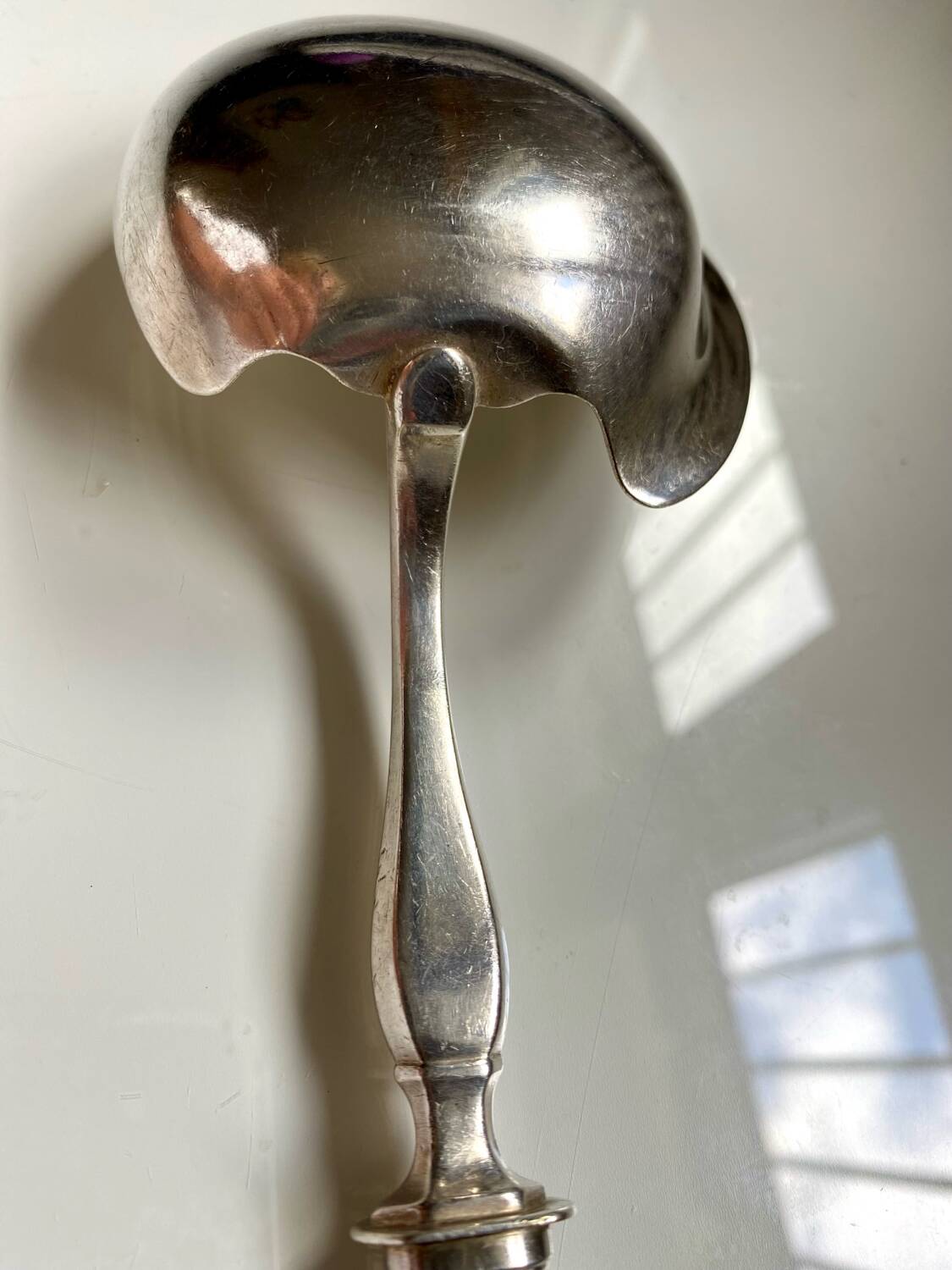 Grange louche en argent massif, époque XIXème