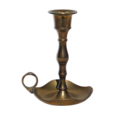 Golden brass candle holder 13 cm