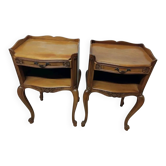 Paire D'anciennes Tables De Nuit Style Louis XV