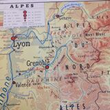 Old school map alpes