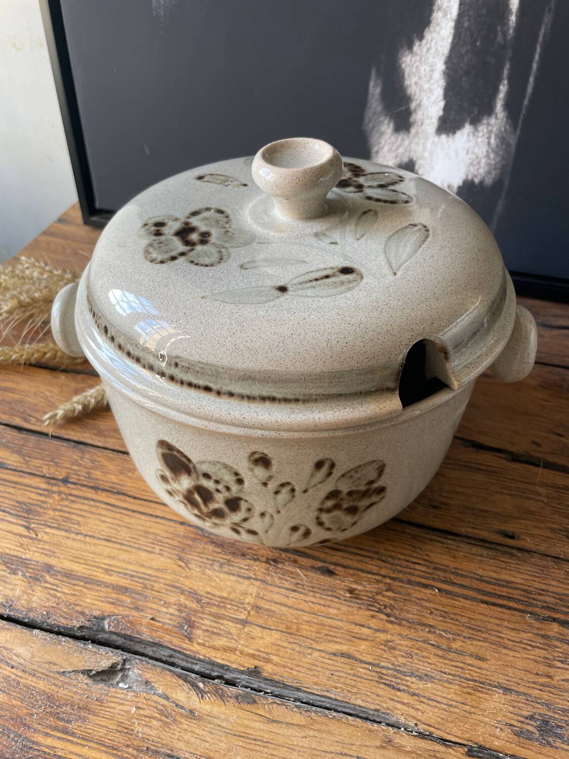 Vintage stoneware soup tureen