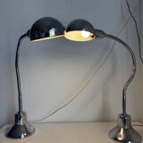 Paire lampes vintage 1940 de bureau jumo 210 chromée design - 50 cm