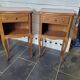 Pair of Louis XV style oak bedside tables
