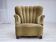 Fauteuil danois des années 1960, velours vert, bois de chêne.