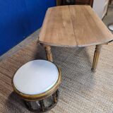 Vintage farmhouse coffee table with flaps