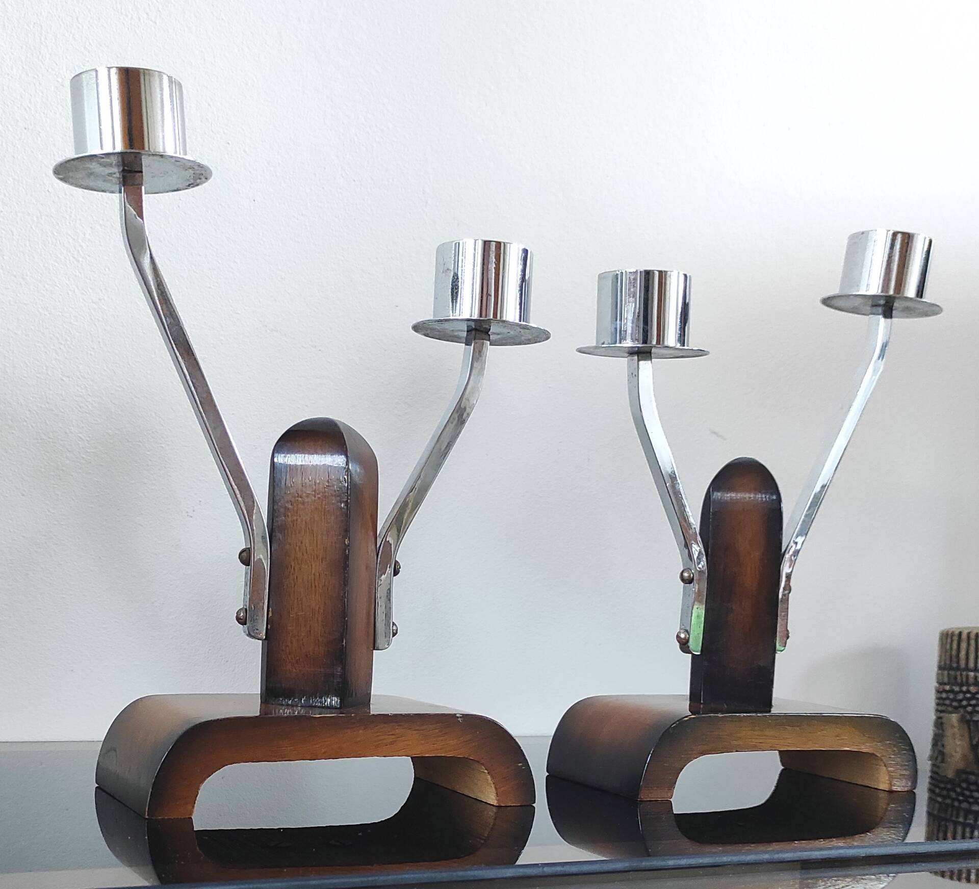 Pair of Art Deco candelabra