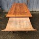 Antique farmhouse table in solid cherry wood in Louis Philippe style.