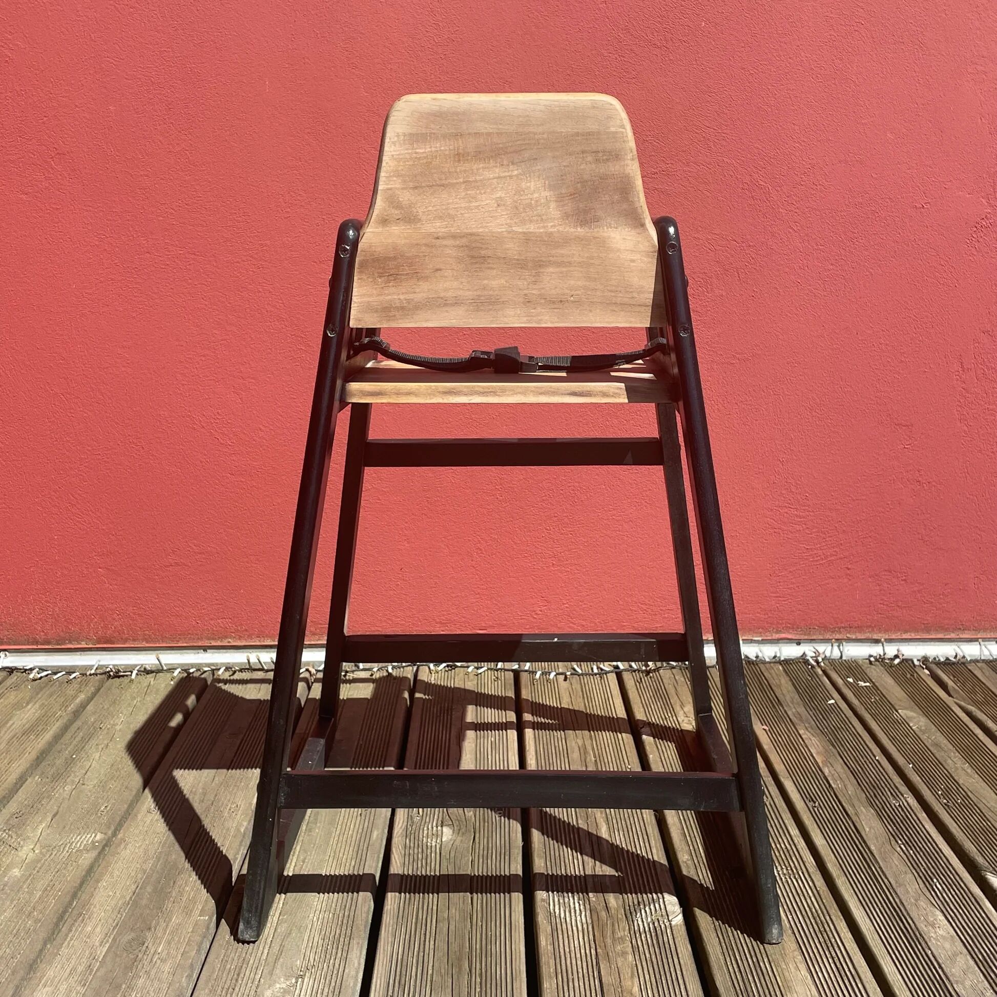 Wooden high chair for baby