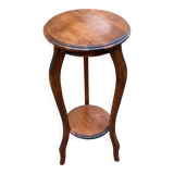 20th century round art nouveau tripod stand in solid wood