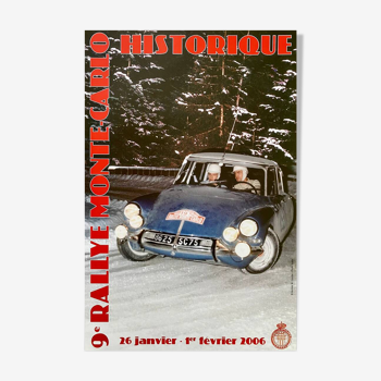 Affiche originale  9e Rallye Historique Monte Carlo 2006  par Federall - Petit Format - On linen