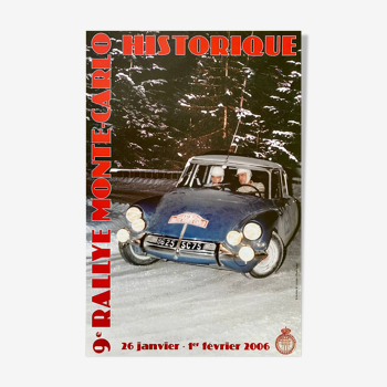 Original poster 9th Monte Carlo Historic Rally 2006 by Federall - Small Format - On linen