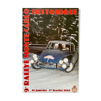 Original poster 9th Monte Carlo Historic Rally 2006 by Federall - Small Format - On linen